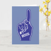 Nummer een baas schuim vinger kaart (Gele Bloem)