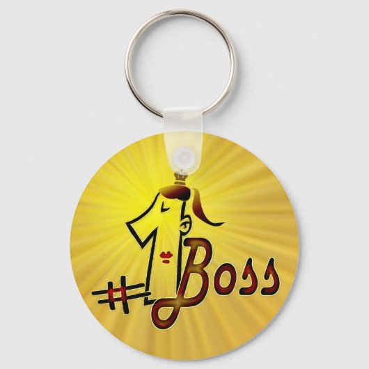 Nummer één baas sleutelhanger voor dames (Voorkant)