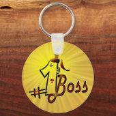 Nummer één baas sleutelhanger voor dames (Voorkant)