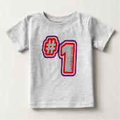 Nummer één Baby T-shirt (Voorkant)