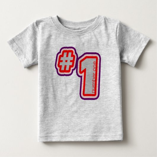 Nummer één Baby T-shirt (Voorkant)