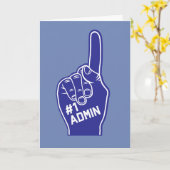 Nummer Een Beheerder Foam Finger Kaart (Gele Bloem)