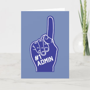 Nummer Een Beheerder Foam Finger Kaart