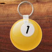 NUMMER ÉÉN BILLIARDS BALL SLEUTELHANGER (Voorkant)