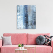 'Nummer Een' Blauw en Grijs Abstract Art Print (Insitu (Woonkamer))