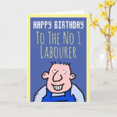 Nummer één bouwsite-laboratorium - Happy Birthday Kaart (Gele Bloem)