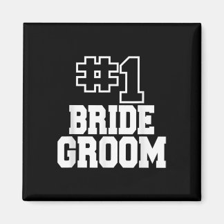 Nummer Een Bruidegom #1 Trouwdag Mannen Viering Magneet