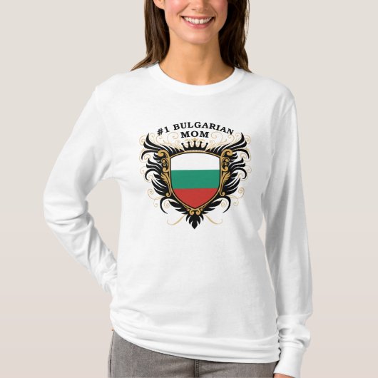 Nummer één Bulgaarse mam T-shirt (Voorkant)