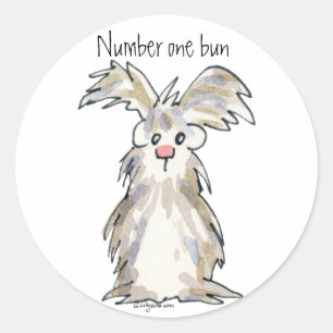 Nummer Een Bun - Cartoon Konijn Sticker