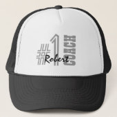 Nummer Één BUS Zwart-witte A01 Trucker Pet (Voorkant)