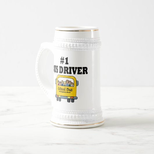 Nummer één busstuurprogramma bierpul (Voorkant links)