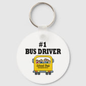 Nummer één busstuurprogramma sleutelhanger (Voorkant)
