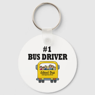 Nummer één busstuurprogramma sleutelhanger