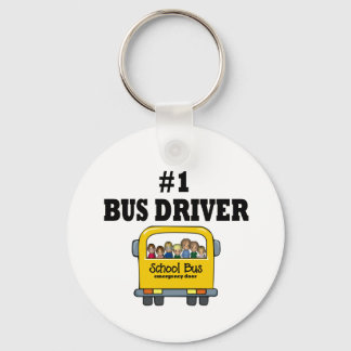 Nummer één busstuurprogramma sleutelhanger