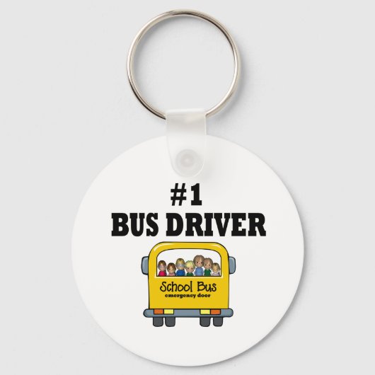 Nummer één busstuurprogramma sleutelhanger (Voorkant)