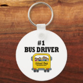 Nummer één busstuurprogramma sleutelhanger (Voorkant)