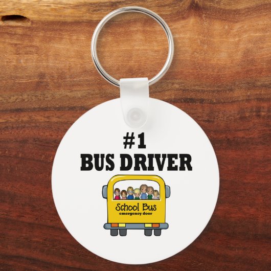 Nummer één busstuurprogramma sleutelhanger (Voorkant)