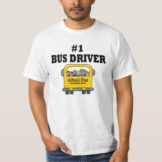 Nummer één busstuurprogramma t-shirt (Voorkant)