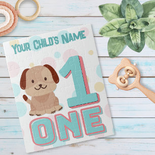 Nummer één Cute Dog Puzzle Gepersonaliseerd Legpuzzel