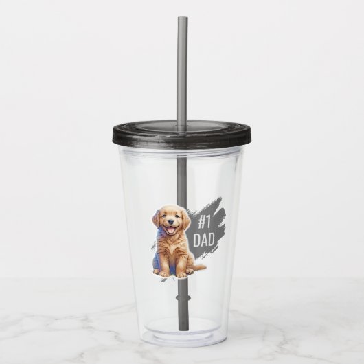 Nummer Een Dad Custom Acryl Tumbler Acryl Drinkbeker (Voorkant)
