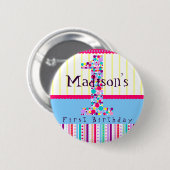 Nummer één, eerste geboorte Button (Voorkant /achterkant)