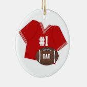 Nummer één Football Pap Ornament (Rechts)
