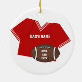 Nummer één Football Pap Ornament (Achterkant)
