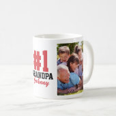 Nummer één foto-Vaderdag van opa 2 Koffiemok (Voorkant rechts)