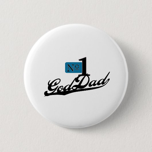 Nummer één GodPap Ronde Button 5,7 Cm (Voorkant)