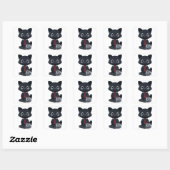 Nummer één goede werkkat vierkante sticker (Vel)