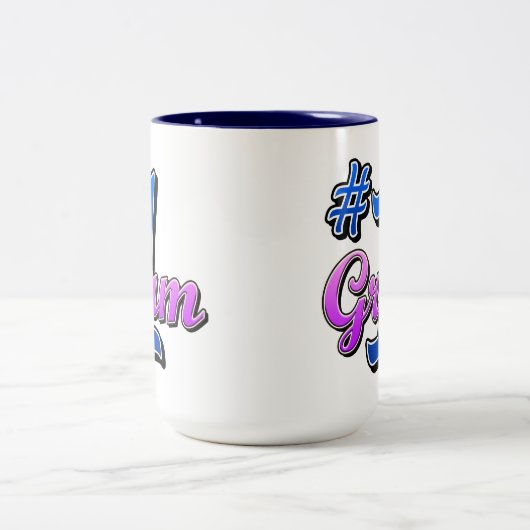 Nummer één gram tweekleurige koffiemok (Center)