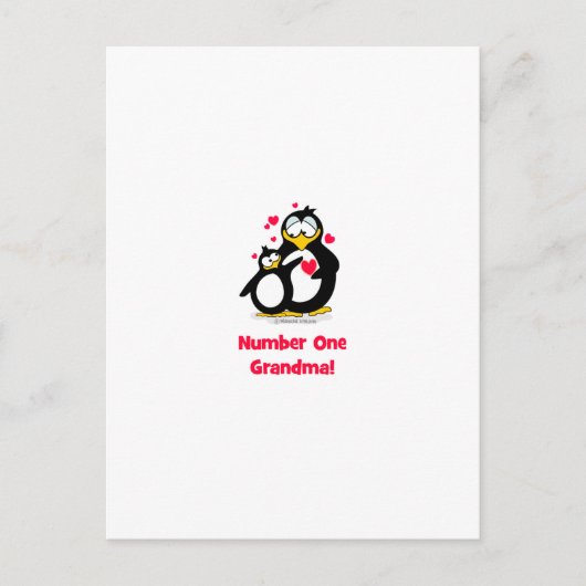 Nummer één grootmoeder briefkaart (Voorkant)