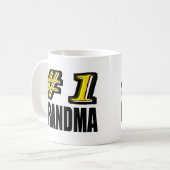 Nummer één grootmoeder koffiemok (Voorkant links)