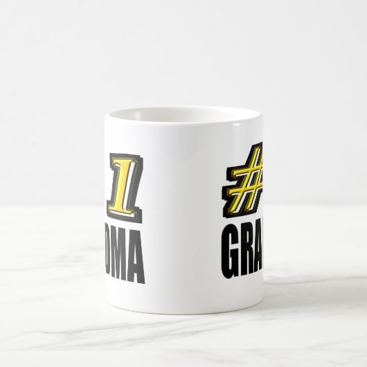 Nummer één grootmoeder koffiemok (Center)