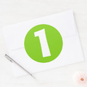 Nummer Een Grote Ronde Groene Stickers van Janz (Envelop)