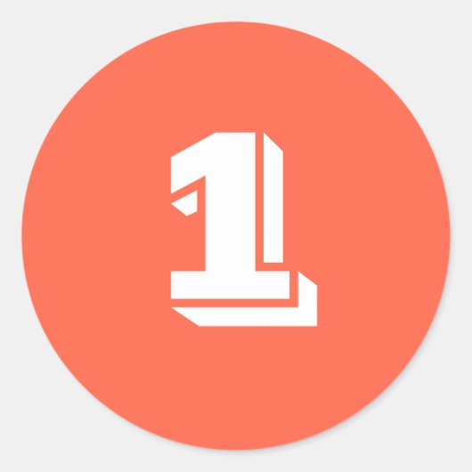 Nummer Een Grote Ronde Tomaat Rode Stickers van Ja (Voorkant)