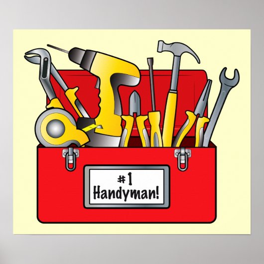 Nummer één handyman poster (Voorkant)