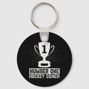 Nummer één hockeycoach ijshockey veldhockey Tr Sleutelhanger
