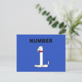 Nummer één hond briefkaart (Staand voorkant)