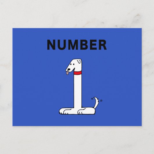 Nummer één hond briefkaart (Voorkant)