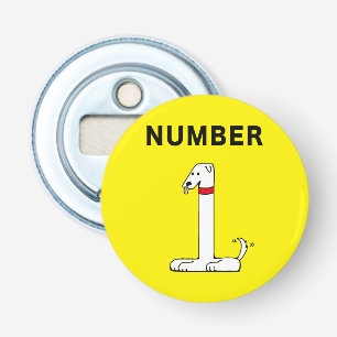 Nummer één hond button flesopener