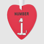 Nummer één hond ornament (voorkant)