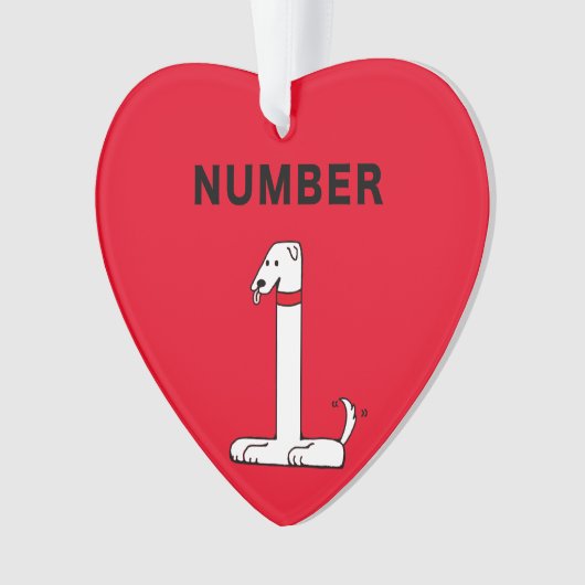 Nummer één hond ornament (voorkant)