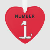 Nummer één hond ornament (voorkant)