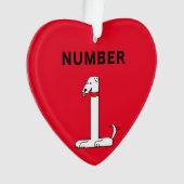 Nummer één hond ornament (voorkant)