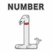 Nummer één hond sticker (Voorkant)