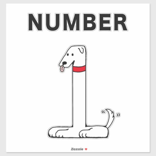 Nummer één hond sticker (Vel)