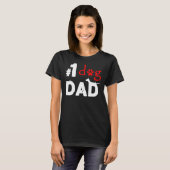 Nummer één Hondenvader Vaderdag T-shirt (Voorkant volledig)
