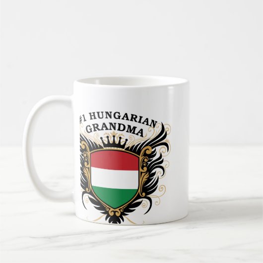Nummer één Hongaarse grootmoeder Koffiemok (Links)