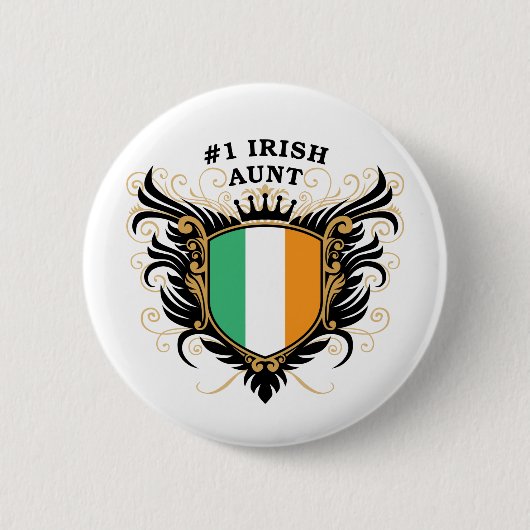 Nummer één Ierse tante Ronde Button 5,7 Cm (Voorkant)